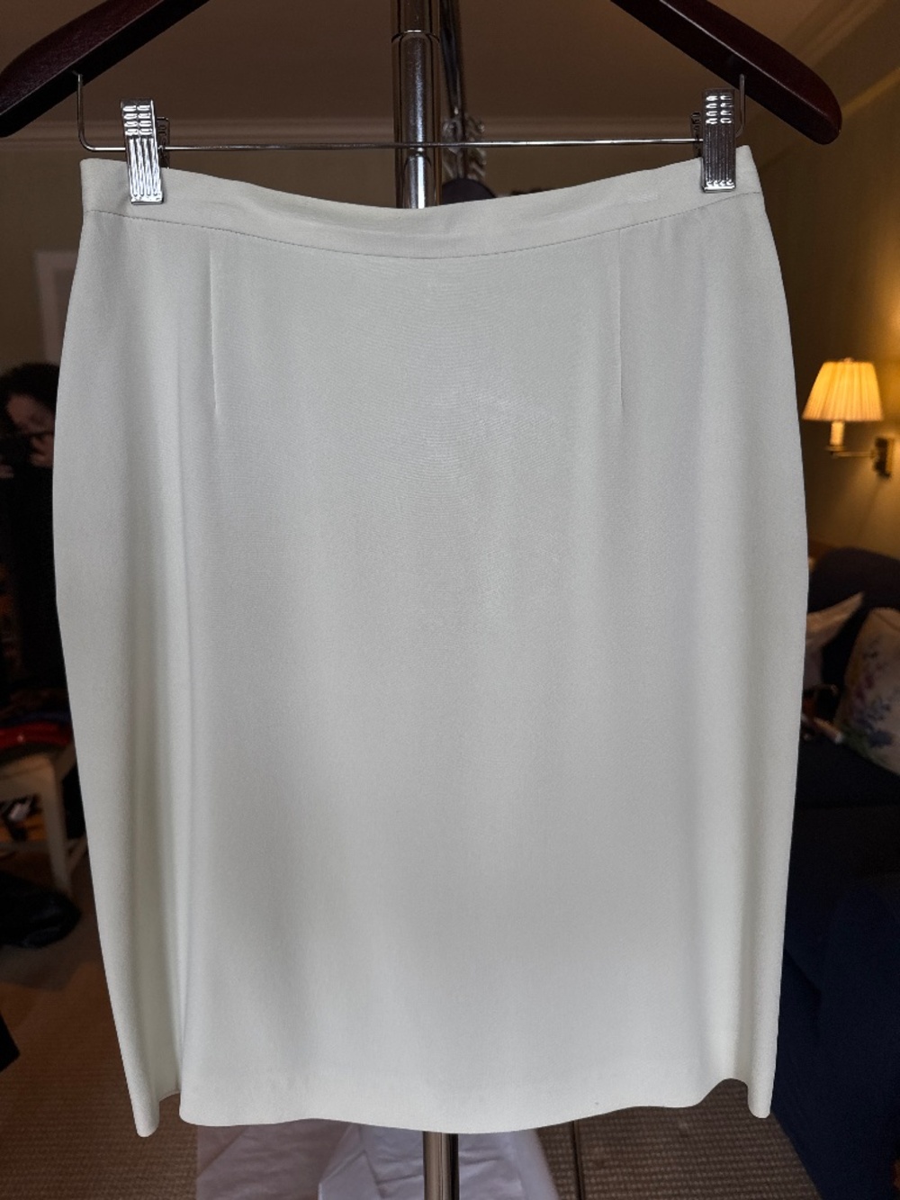 Vintage Giorgio Armani cream minimalist pencil skirt